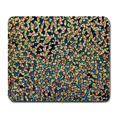 Background Cubism Mosaic Vintage Large Mousepads