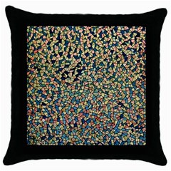 Background Cubism Mosaic Vintage Throw Pillow Case (Black)