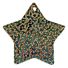 Background Cubism Mosaic Vintage Star Ornament (Two Sides)