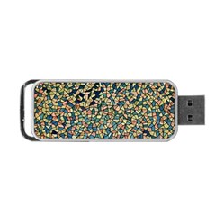 Background Cubism Mosaic Vintage Portable USB Flash (One Side)