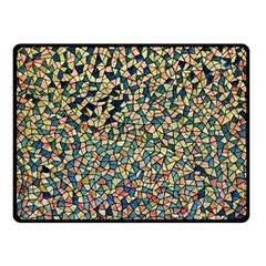 Background Cubism Mosaic Vintage Double Sided Fleece Blanket (Small) 