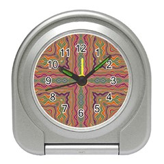 Abstract Design Abstract Art Orange Travel Alarm Clock