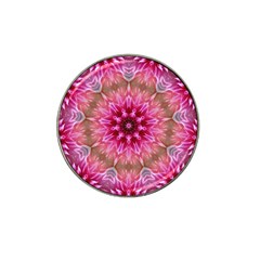 Flower Mandala Art Pink Abstract Hat Clip Ball Marker (4 Pack) by Wegoenart