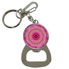 Flower Mandala Art Pink Abstract Bottle Opener Key Chains by Wegoenart
