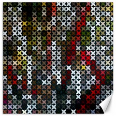 Christmas Cross Stitch Background Canvas 20  X 20 