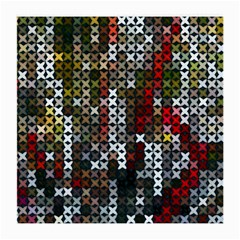 Christmas Cross Stitch Background Medium Glasses Cloth by Wegoenart