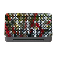 Christmas Cross Stitch Background Memory Card Reader With Cf by Wegoenart