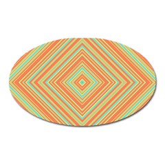 Geometric Art Abstract Background Oval Magnet