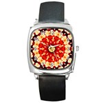 Abstract Art Abstract Background Square Metal Watch Front