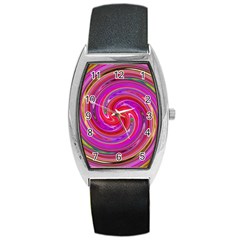 Abstract Art Abstract Background Barrel Style Metal Watch