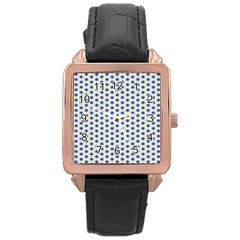 Star Background Backdrop Blue Rose Gold Leather Watch 