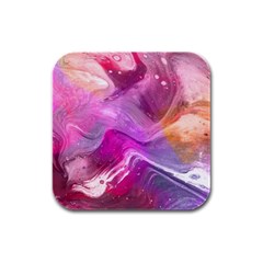 Background Art Abstract Watercolor Rubber Square Coaster (4 pack) 