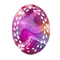 Background Art Abstract Watercolor Oval Filigree Ornament (Two Sides)