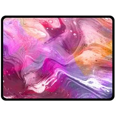 Background Art Abstract Watercolor Double Sided Fleece Blanket (Large) 