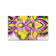 Golden Violet Crystal Heart Of Fire, Abstract Sticker (rectangular) by DianeClancy