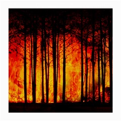 Forest Fire Forest Climate Change Medium Glasses Cloth (2-side) by Wegoenart