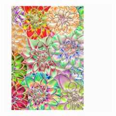 Dahlia Flower Colorful Art Collage Small Garden Flag (two Sides) by Wegoenart