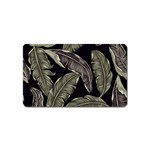 Jungle Leaves Tropical Pattern Magnet (Name Card) Front