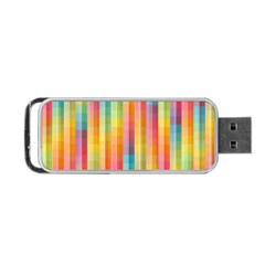 Pattern Background Colorful Abstract Portable Usb Flash (one Side) by Wegoenart