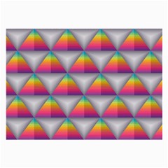 Trianggle Background Colorful Triangle Large Glasses Cloth by Wegoenart