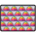Trianggle Background Colorful Triangle Double Sided Fleece Blanket (Large)  80 x60  Blanket Back