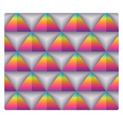 Trianggle Background Colorful Triangle Double Sided Flano Blanket (small)  by Wegoenart