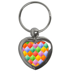 Colorful Geometric Key Chains (heart)  by Wegoenart