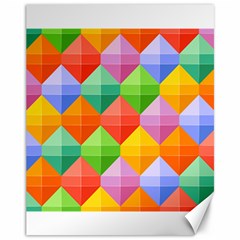Colorful Geometric Canvas 11  X 14 