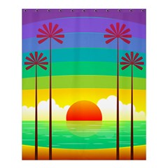 Seaside Sunrise Colorful Ocean Sea Shower Curtain 60  X 72  (medium)  by Wegoenart