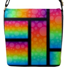 Background Colorful Abstract Flap Closure Messenger Bag (s) by Wegoenart