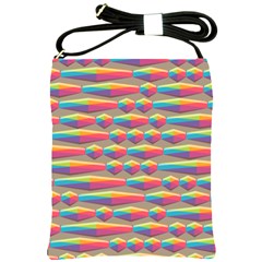 Background Abstract Colorful Shoulder Sling Bag by Wegoenart