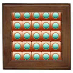 Abstract Background Circle Square Framed Tiles by Wegoenart