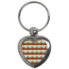 Abstract Background Circle Square Key Chains (heart)  by Wegoenart