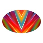 Colorful Background Art Pattern Oval Magnet Front