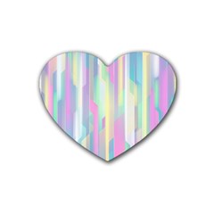 Background Abstract Pastels Rubber Coaster (heart)  by Wegoenart