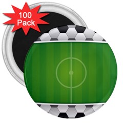 Background Sports Soccer Football 3  Magnets (100 Pack) by Wegoenart