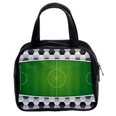 Background Sports Soccer Football Classic Handbag (two Sides) by Wegoenart