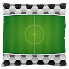 Background Sports Soccer Football Large Cushion Case (one Side) by Wegoenart