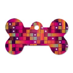 Abstract Background Colorful Dog Tag Bone (two Sides) by Wegoenart