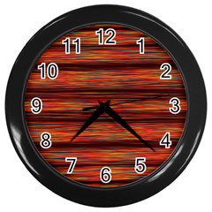 Colorful Abstract Background Strands Wall Clock (black)