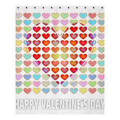 Valentine Valentines Day Card Love Shower Curtain 60  X 72  (medium)  by Wegoenart