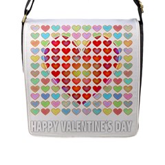 Valentine Valentines Day Card Love Flap Closure Messenger Bag (l) by Wegoenart