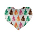 Background Colorful Abstract Standard 16  Premium Flano Heart Shape Cushions Back