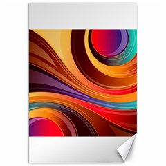 Abstract Colorful Background Wavy Canvas 20  X 30  by Wegoenart