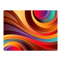 Abstract Colorful Background Wavy Double Sided Flano Blanket (mini)  by Wegoenart