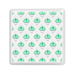 Plant Pattern Green Leaf Flora Memory Card Reader (square) by Wegoenart