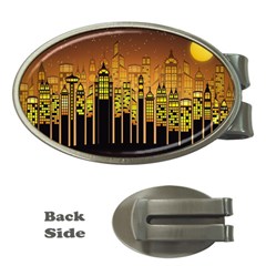 Buildings Skyscrapers City Money Clips (oval)  by Wegoenart