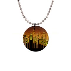 Buildings Skyscrapers City 1  Button Necklace by Wegoenart