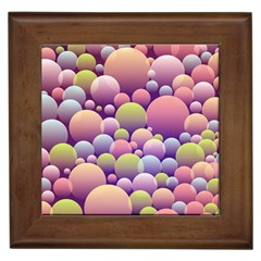 Abstract Background Circle Bubbles Framed Tiles by Wegoenart