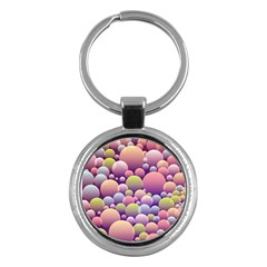 Abstract Background Circle Bubbles Key Chains (round)  by Wegoenart